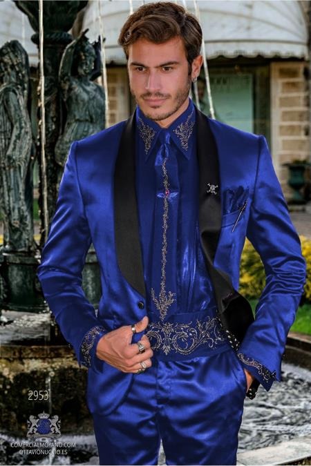 Black And Royal Blue Tuxedo - Prom Wedding Suit Royal Blue Prom Dress – SuitUSA