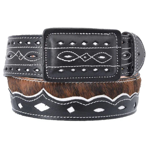 Cinto Vaquero con Pelo de Vaca