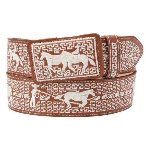Cinto Vaquero Bordado Ancho 2”