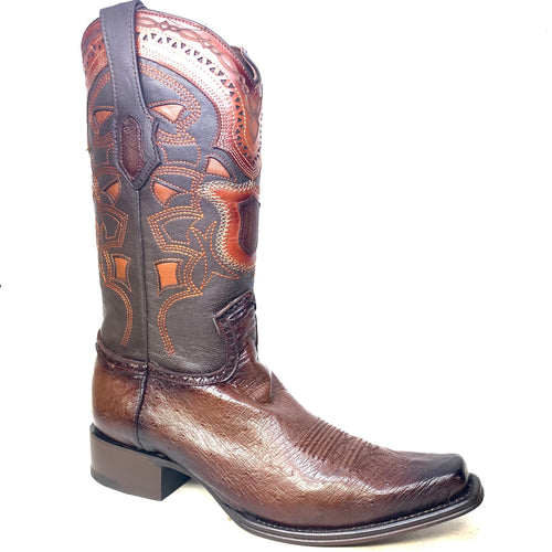 Los Altos Boots Brown Ostrich Quill Cowboy Boots by USA Men's Outlet