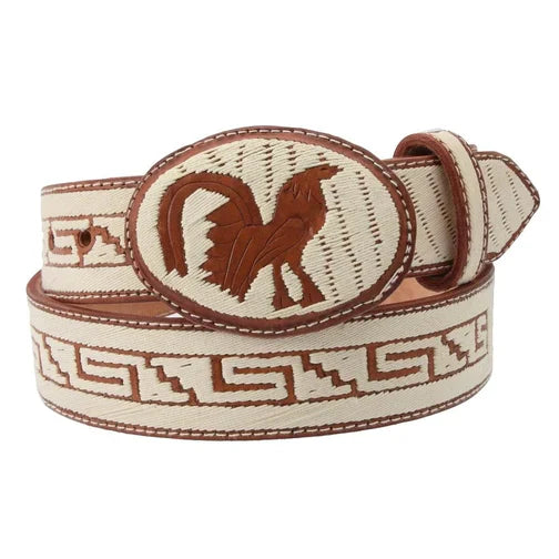 Cinto Vaquero Cuero de Vacuno Bordado