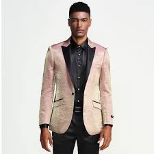 KCT Menswear - Men's Rose Gold Tuxedo Jacket - Perfect for Prom Rose Gold Prom Dress