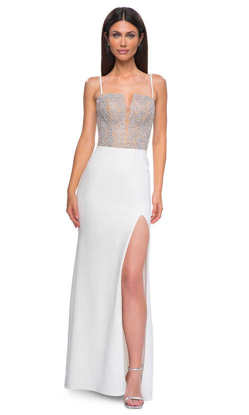 La Femme 32930 Detailed Sleeveless Prom Gown