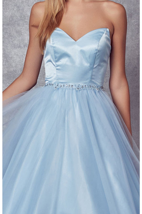 Juliet 265 Sweetheart Strapless Long Pageant Formal Gown
