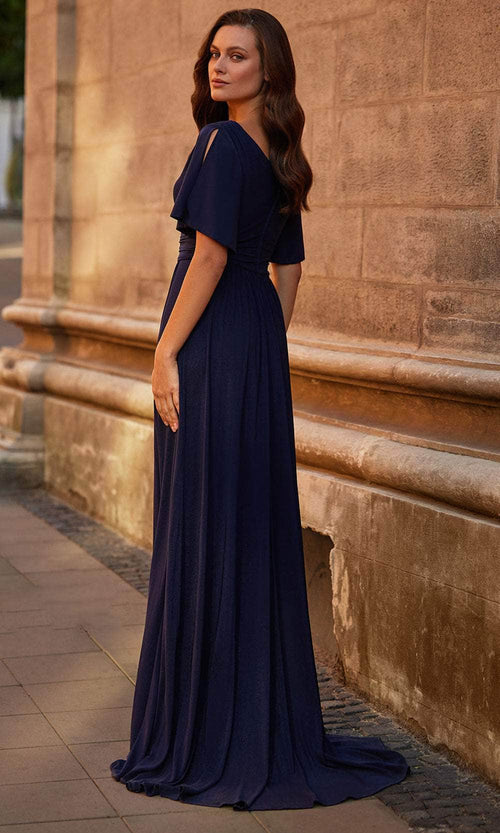 La Femme 30009 Flutter Sleeve Evening Dress