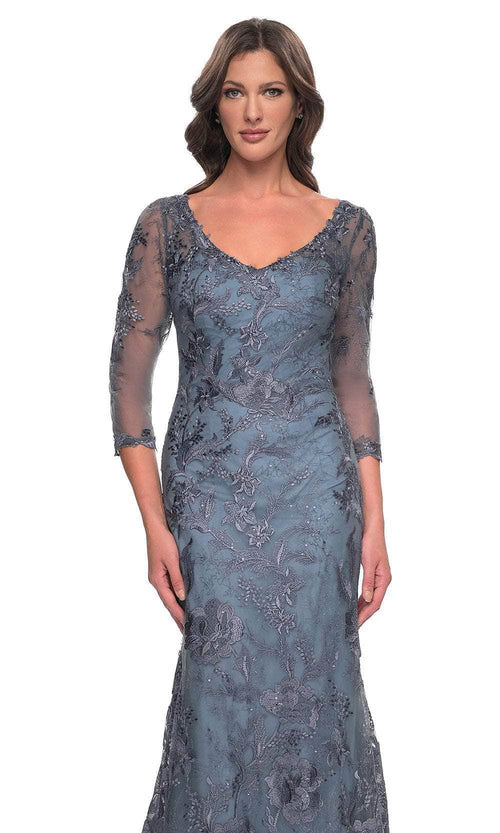La Femme 30130 V-Neck Sheath Formal Dress