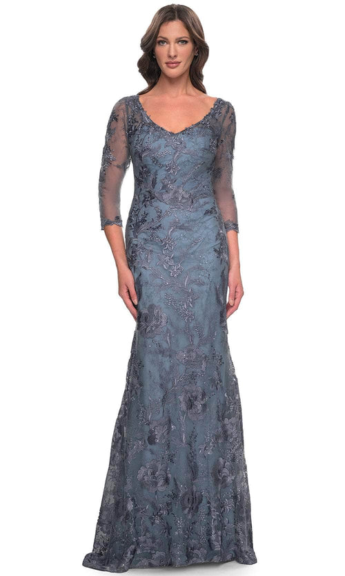 La Femme 30130 V-Neck Sheath Formal Dress