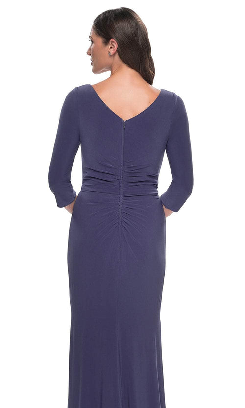 La Femme 30814 Bateau Neck Jersey Evening Dress