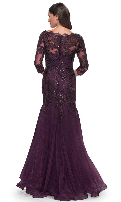 La Femme 30823 Mermaid Tulle Evening Dress