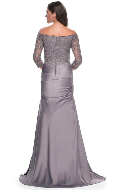 La Femme 30853 Trumpet Satin Evening Dress