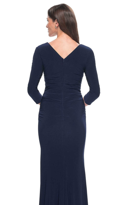 La Femme 30883 Quarter Sleeve Jersey Evening Dress
