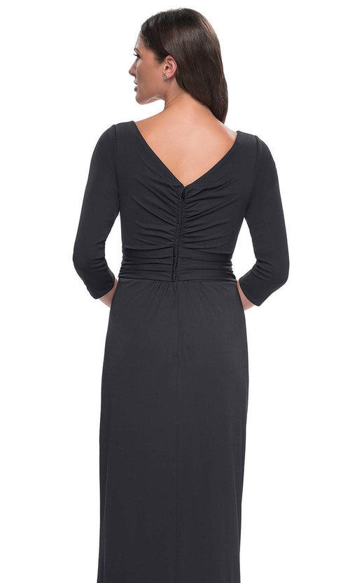 La Femme 31014 Tulip Hem Jersey Evening Dress