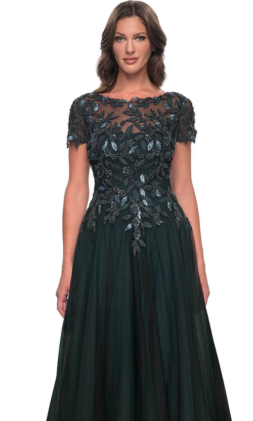 La Femme 31267 Floral Sequin Formal Dress