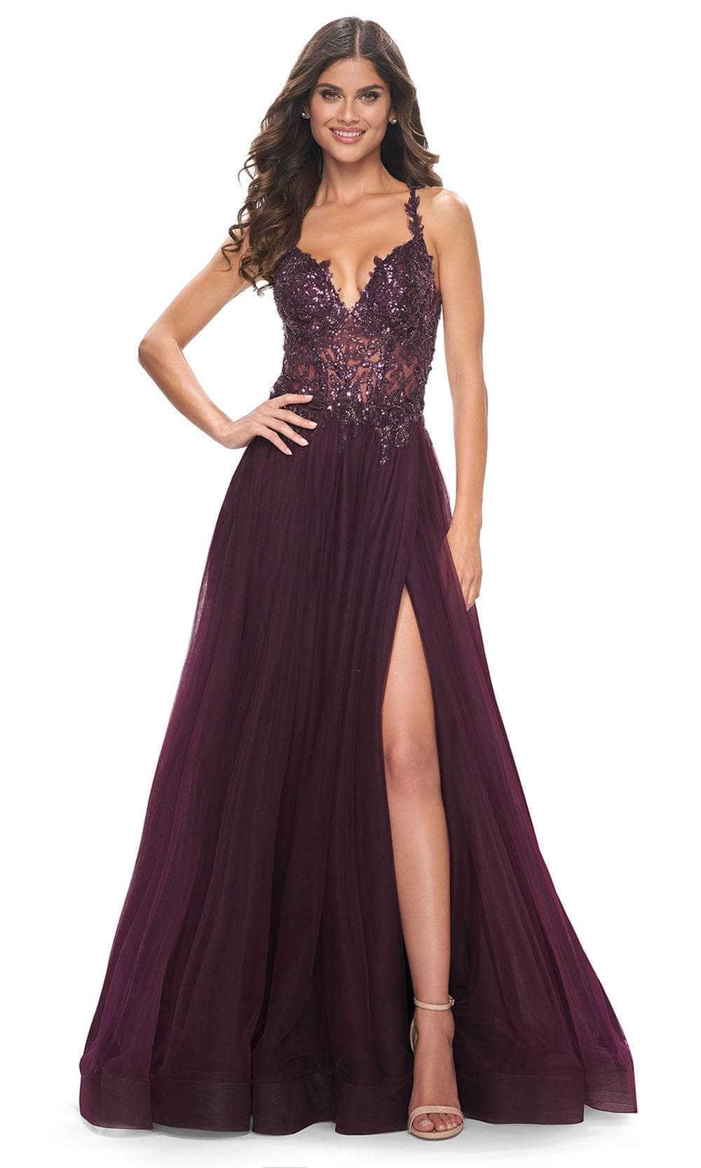 La Femme 31471 Beaded Lace Prom Dress