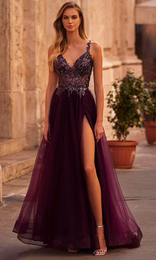 La Femme 31471 Beaded Lace Prom Dress