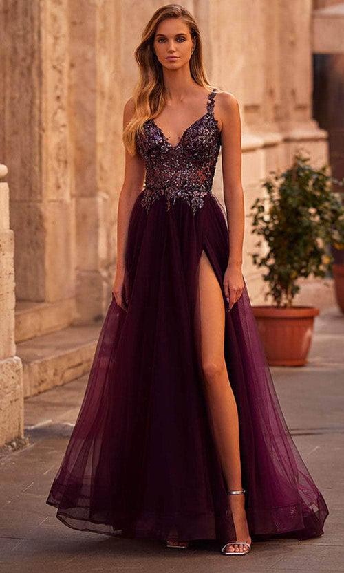 La Femme 31471 Beaded Lace Prom Dress