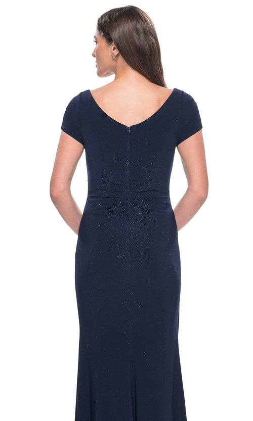 La Femme 31773 Bateau Rhinestone Formal Dress
