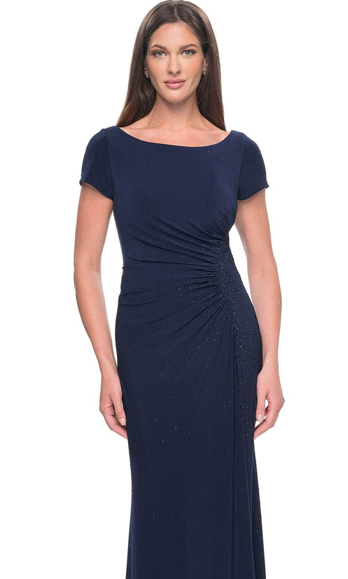 La Femme 31773 Bateau Rhinestone Formal Dress