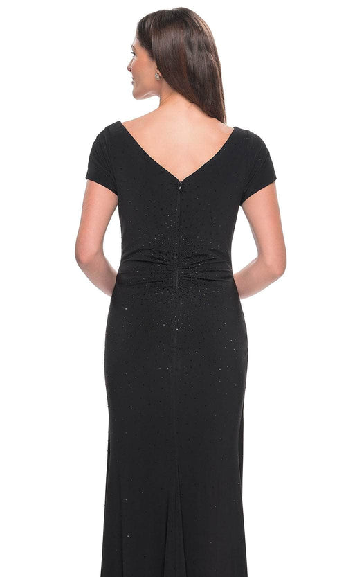 La Femme 31773 Bateau Rhinestone Formal Dress