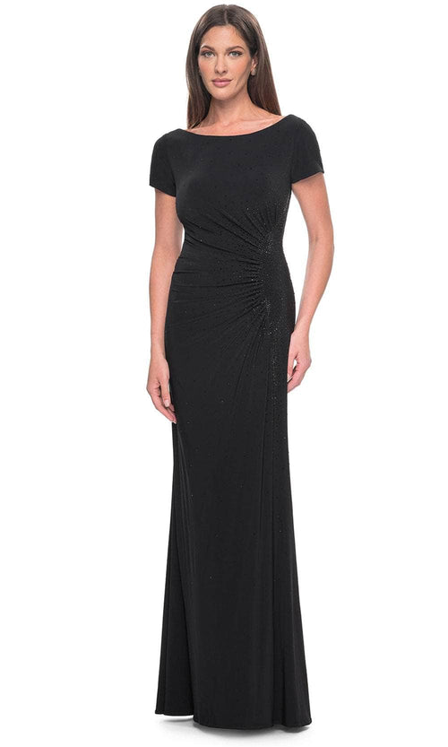 La Femme 31773 Bateau Rhinestone Formal Dress