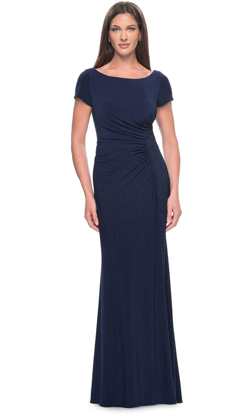 La Femme 31773 Bateau Rhinestone Formal Dress
