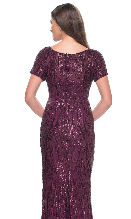 La Femme 31852 Scoop Neck Sequin Evening Dress