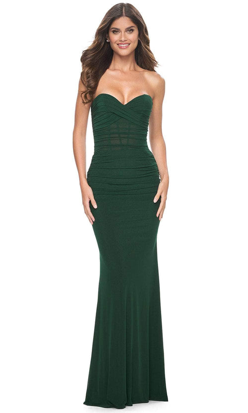 La Femme 31899 Strapless Net Prom Dress