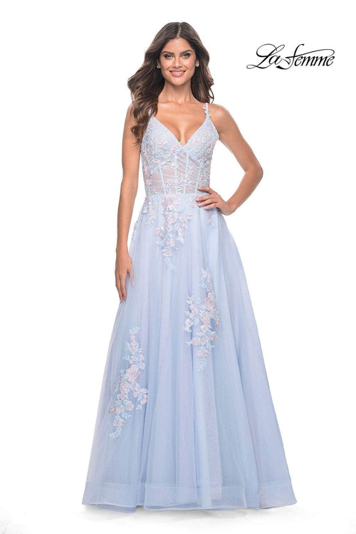 La Femme 31939 Tulle A-Line Prom Dress