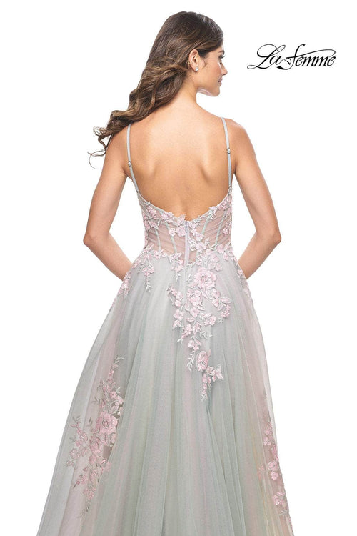La Femme 31939 Tulle A-Line Prom Dress
