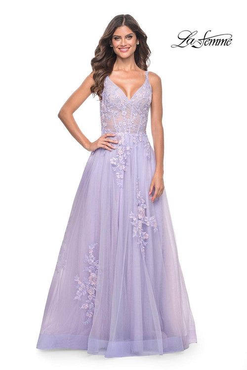 La Femme 31939 Tulle A-Line Prom Dress