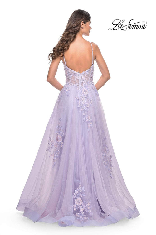 La Femme 31939 Tulle A-Line Prom Dress