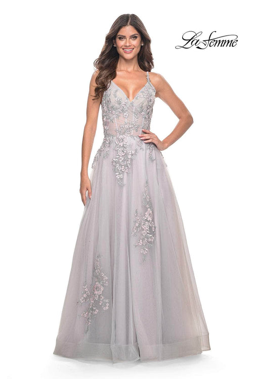 La Femme 31939 Tulle A-Line Prom Dress