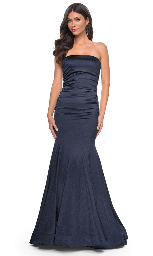 La Femme 31980 Strapless Satin Prom Dress