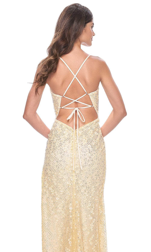 La Femme 31993 Floral Lace Prom Dress