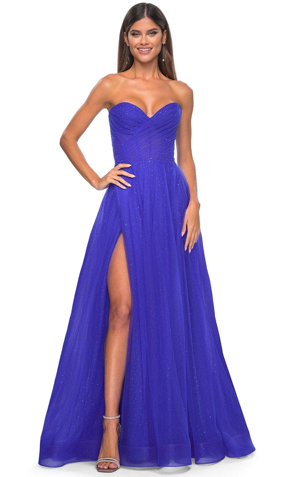La Femme 31997 Shirred Sweetheart Prom Dress