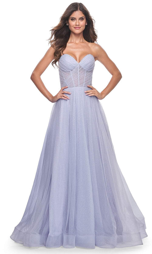 La Femme 31997 Shirred Sweetheart Prom Dress