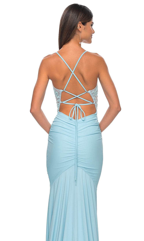 La Femme 32054 Glitter Bodice Mermaid Prom Dress