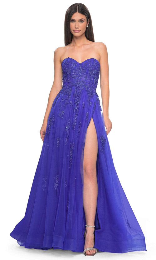 La Femme 32084 Lace Ornate Sweetheart Prom Dress