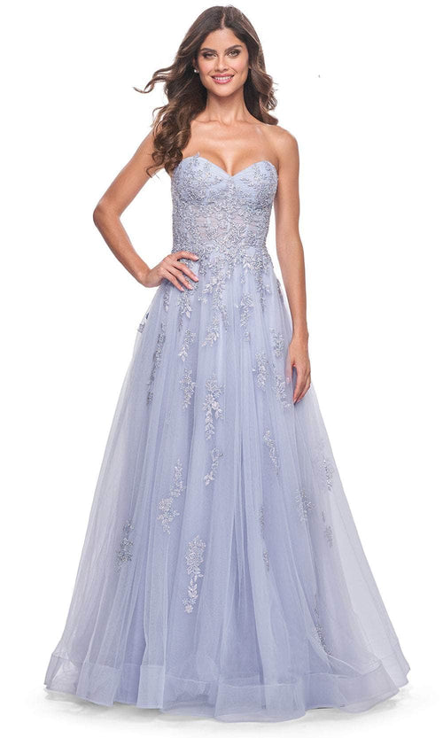 La Femme 32084 Lace Ornate Sweetheart Prom Dress