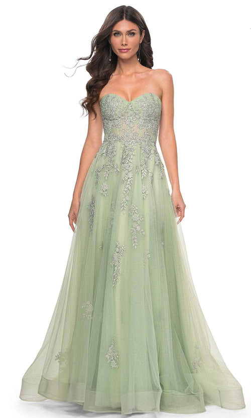 La Femme 32084 Lace Ornate Sweetheart Prom Dress