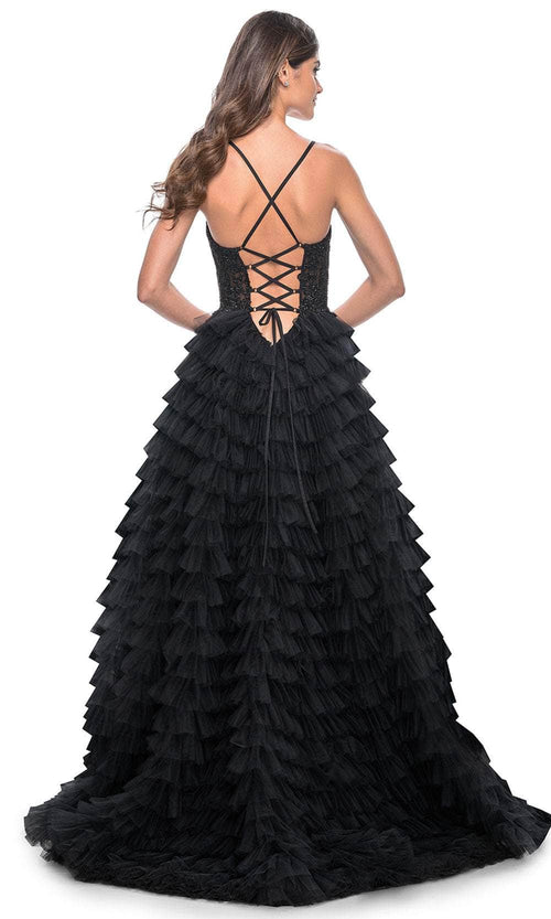 La Femme 32128 Ruffle Tiered Prom Dress