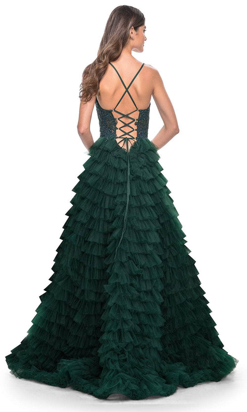 La Femme 32128 Ruffle Tiered Prom Dress