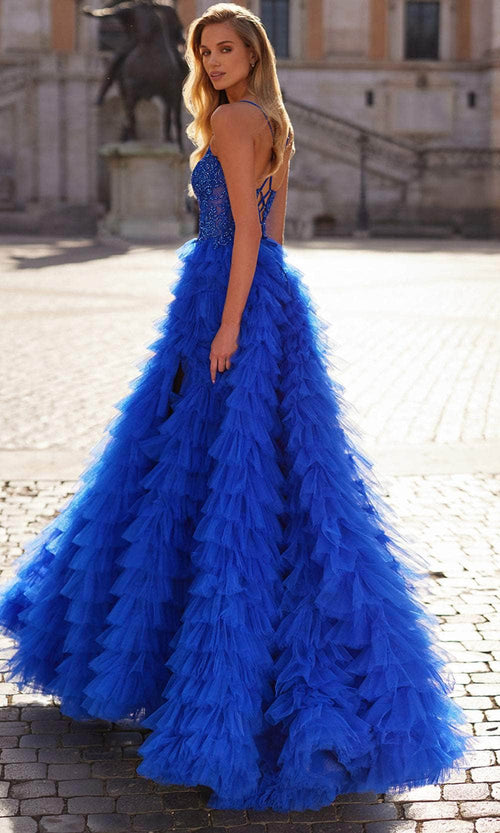 La Femme 32128 Ruffle Tiered Prom Dress