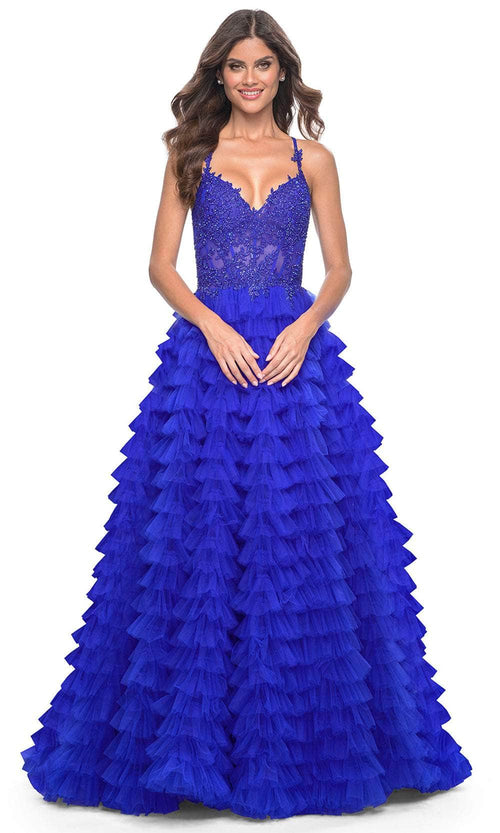 La Femme 32128 Ruffle Tiered Prom Dress