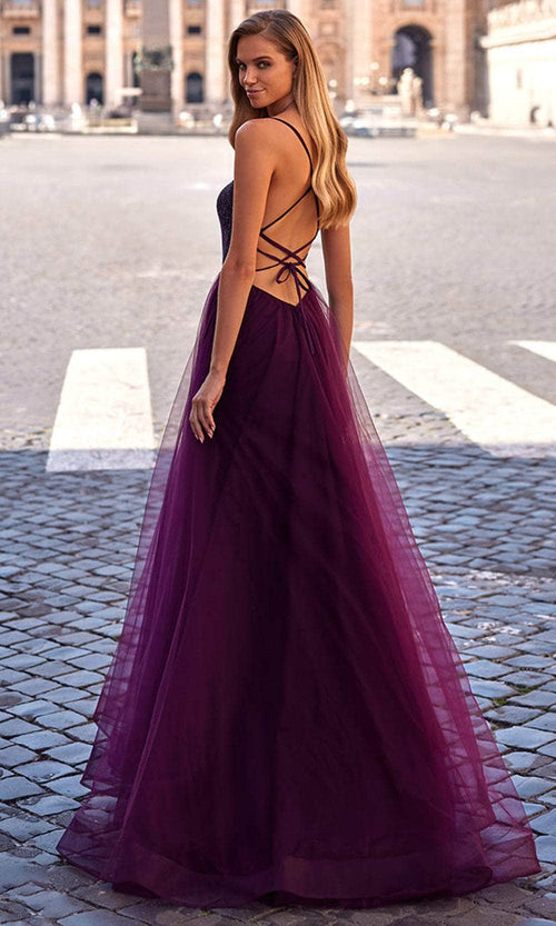 La Femme 32135 Fishnet Bodice Prom Dress