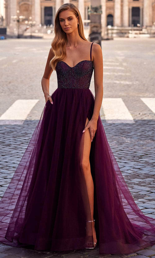 La Femme 32135 Fishnet Bodice Prom Dress