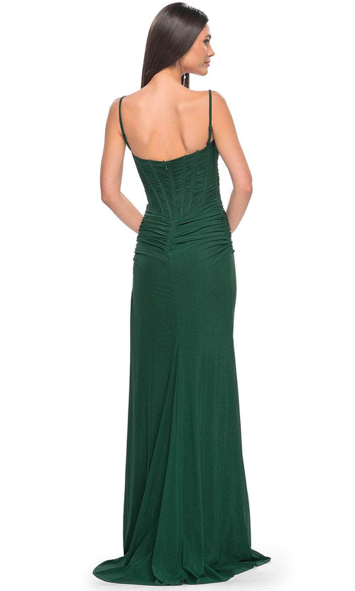 La Femme 32161 Corset High Slit Prom Dress