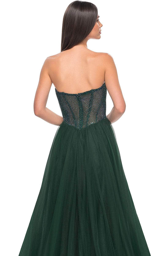 La Femme 32216 Fishnet A-Line Prom Dress