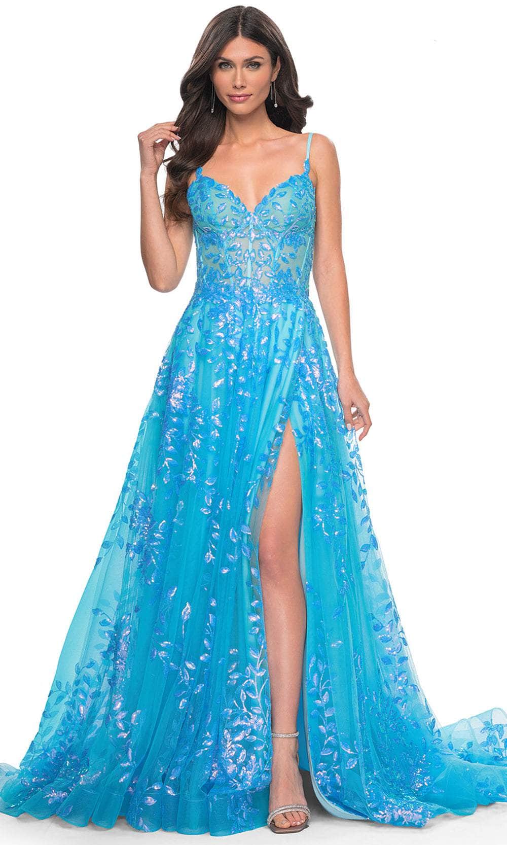 La Femme 32223 Sequin Lace Prom Dress