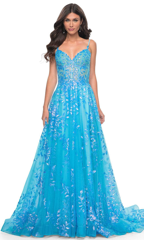 La Femme 32223 Sequin Lace Prom Dress